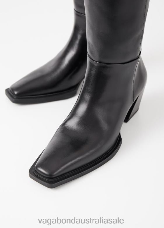 Vagabond 8642P221 Black leather Women ALINA TALL BOOTS Footwear